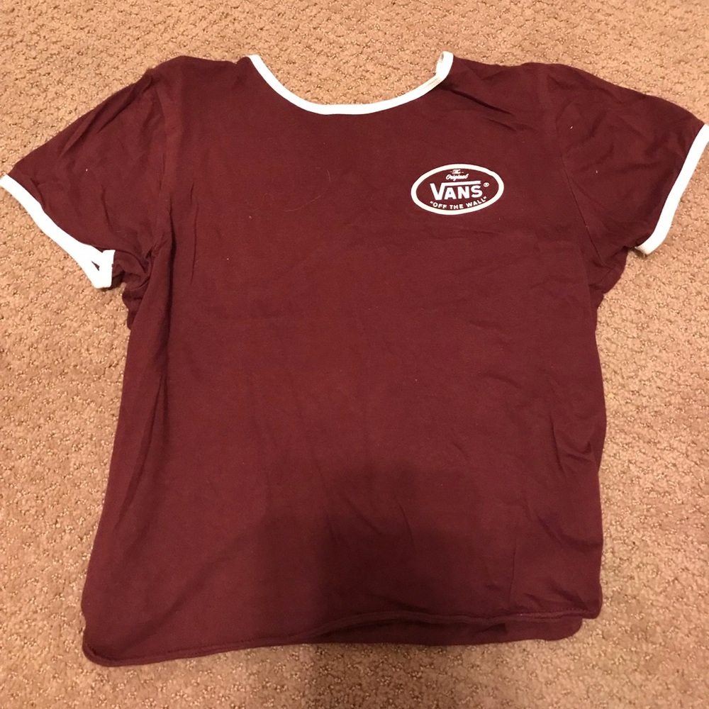 Vans kids maroon t-shirt❤️